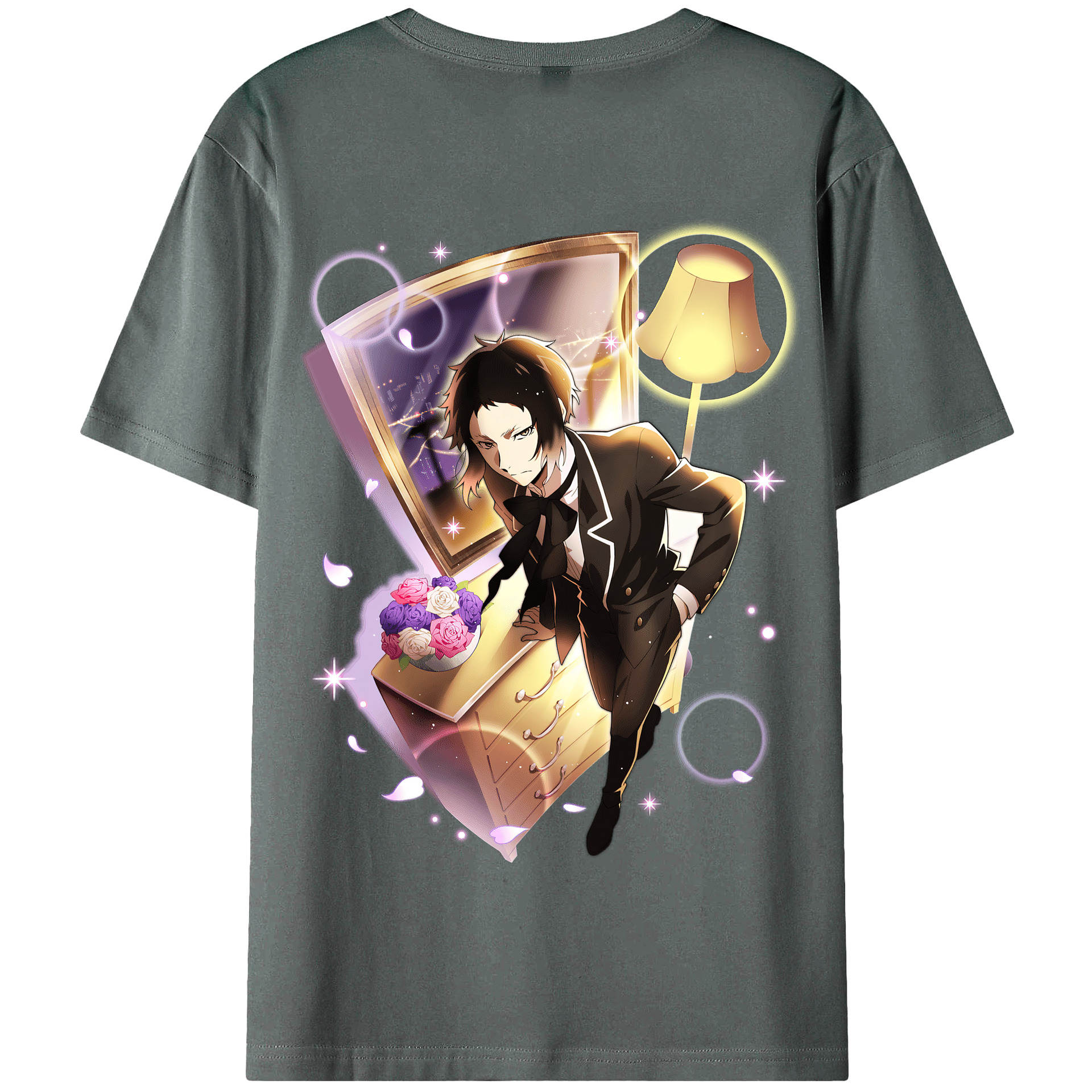 （画像用） 文豪ストレイドッグス Bungo Stray Dogs 綿100％半袖Tシャツ（背面プリント）